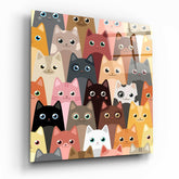 Cats Glass Wall Art.